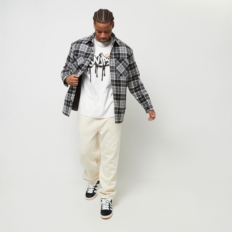 Chaqueta tipo camisa a cuadros acolchada