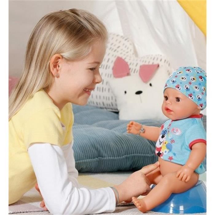 BABY BORN - Magic Boy - Poupée bébé garçon avec 11 accessoires - Mange, dort, pleure et utilise le pot - 43cm - dès 3 ans