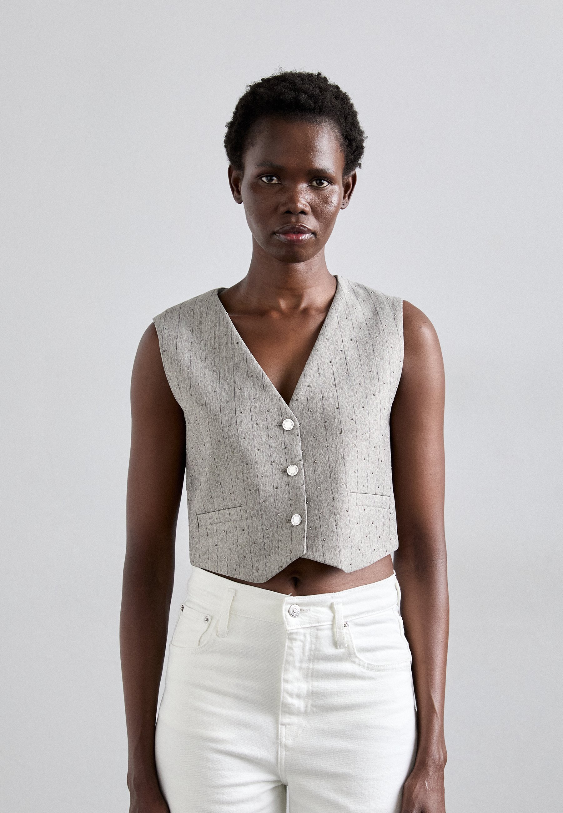 Maje LAFIL - Vest - gris clair