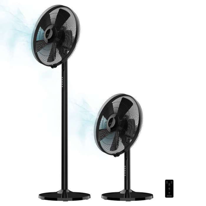 Ventilador de pedestal y escritorio inteligente 2 en 1 Cecotec EnergySilence 555 XL. 55 W, 40,6 cm de diámetro, 5 aspas, motor de cobre.