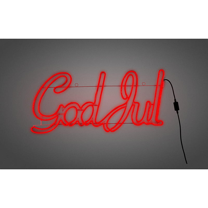 Light IT Lysskilt God Jul 95x43 cm, rød