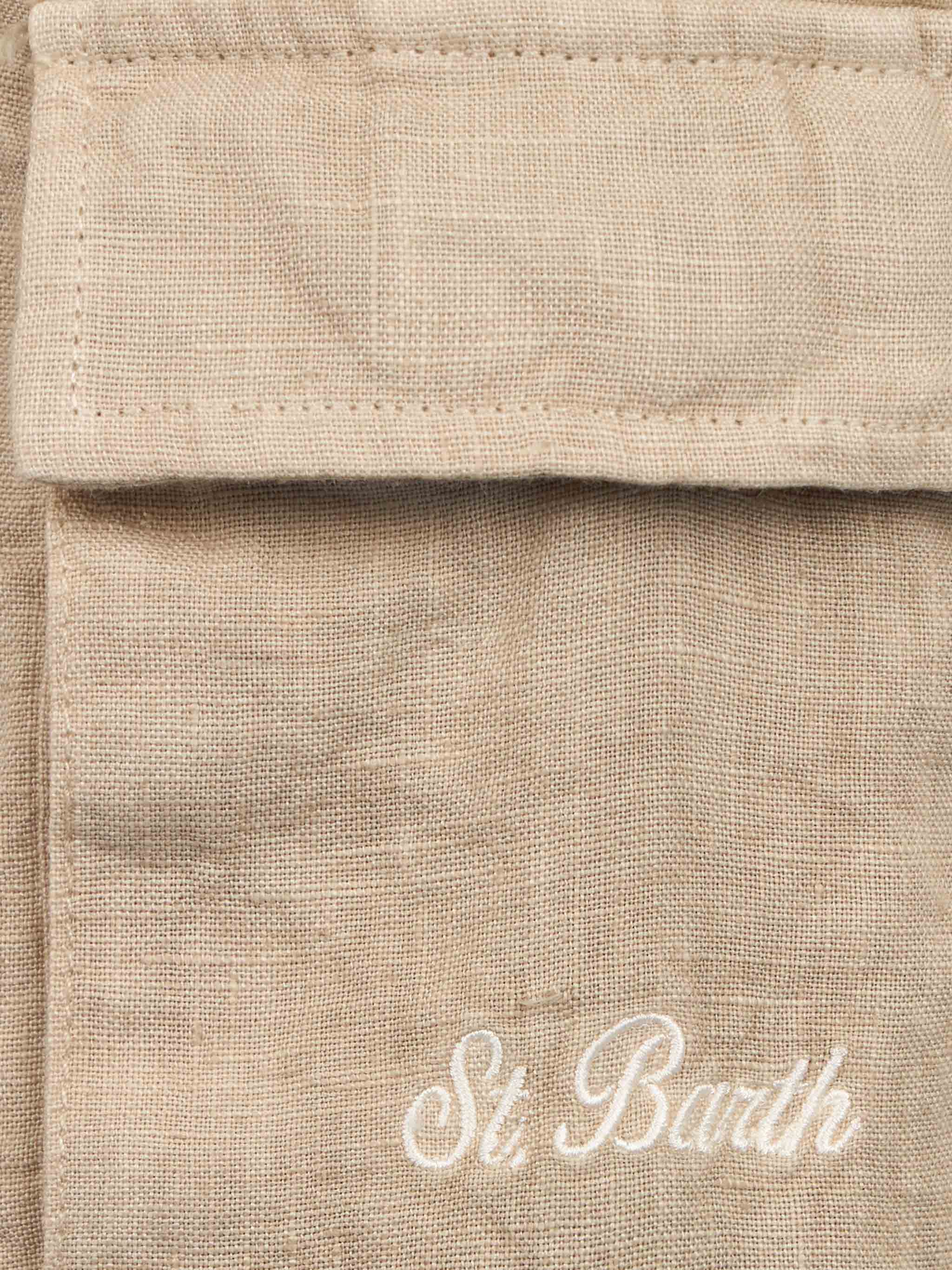 Marseille Jr. Beige linnen bermudashorts voor jongens