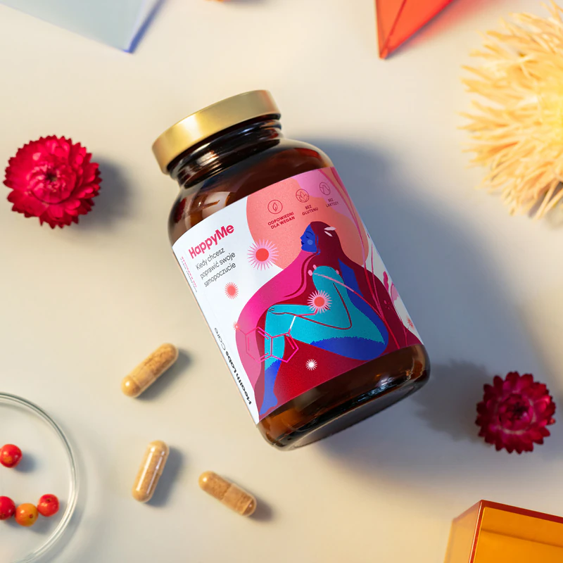 Health Labs Care HappyMe voedingssupplementcapsules ter verbetering van de stemming