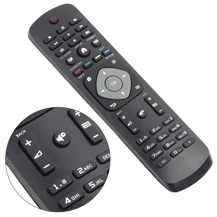 Mando a distancia universal Philips para Smart TV - Compatible con televisores LCD, LED y Plasma - Negro - Repuesto