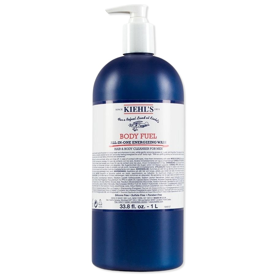 Kiehl's Body Fuel All-in-One enerģizējošais mazgāšanas līdzeklis - 1000ml