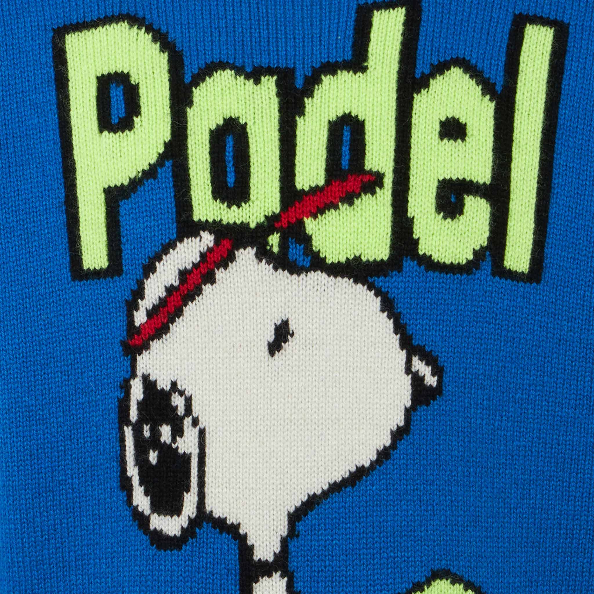 Maglione da bambino girocollo con stampa jacquard padel Snoopy | SNOOP