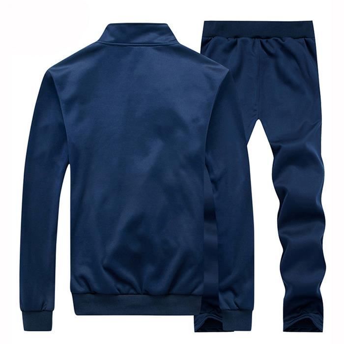 Conjunto de chándal para hombre FUNMOON (chaqueta + pantalón), sudadera lisa y top.