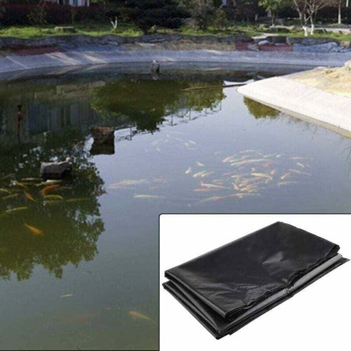 Revêtement de bassin en caoutchouc PEHD pour petits étangs, bassins à poissons, fontaines de jardin Noir 3 x 3 m