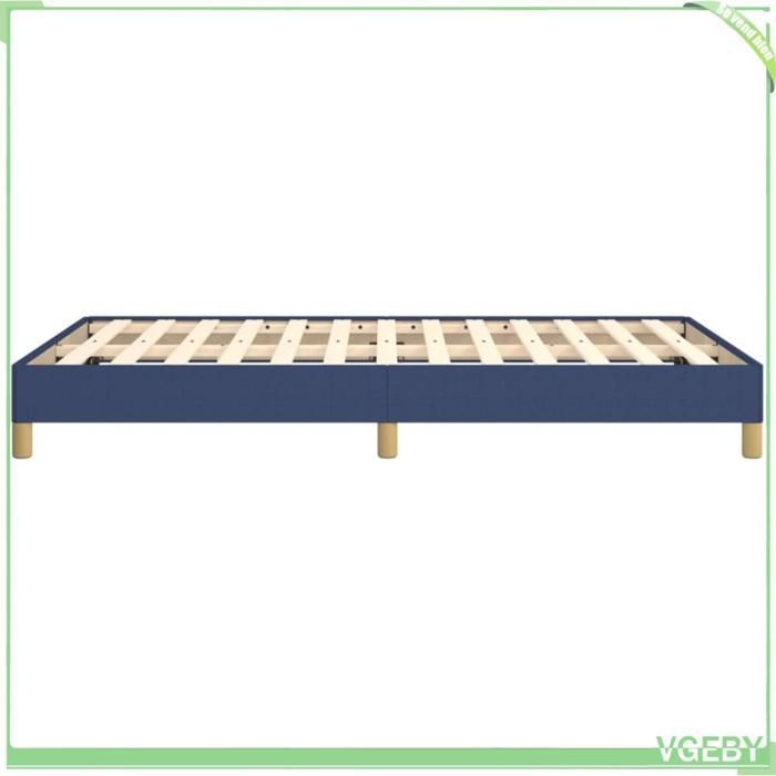 Estructura de cama sin colchón - 3269618 - 120x190 cm - tela azul - base de láminas