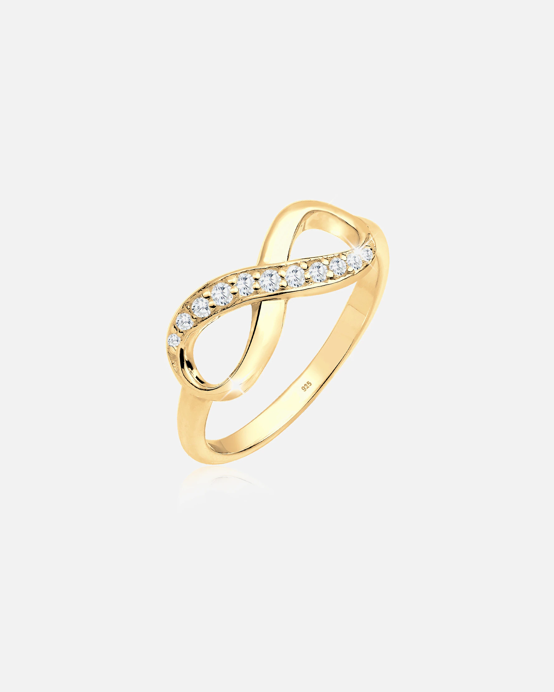 Elli Femmes Symbole Infinité Tendance Éternité avec Cristaux de Zirconium en Argent Sterling 925