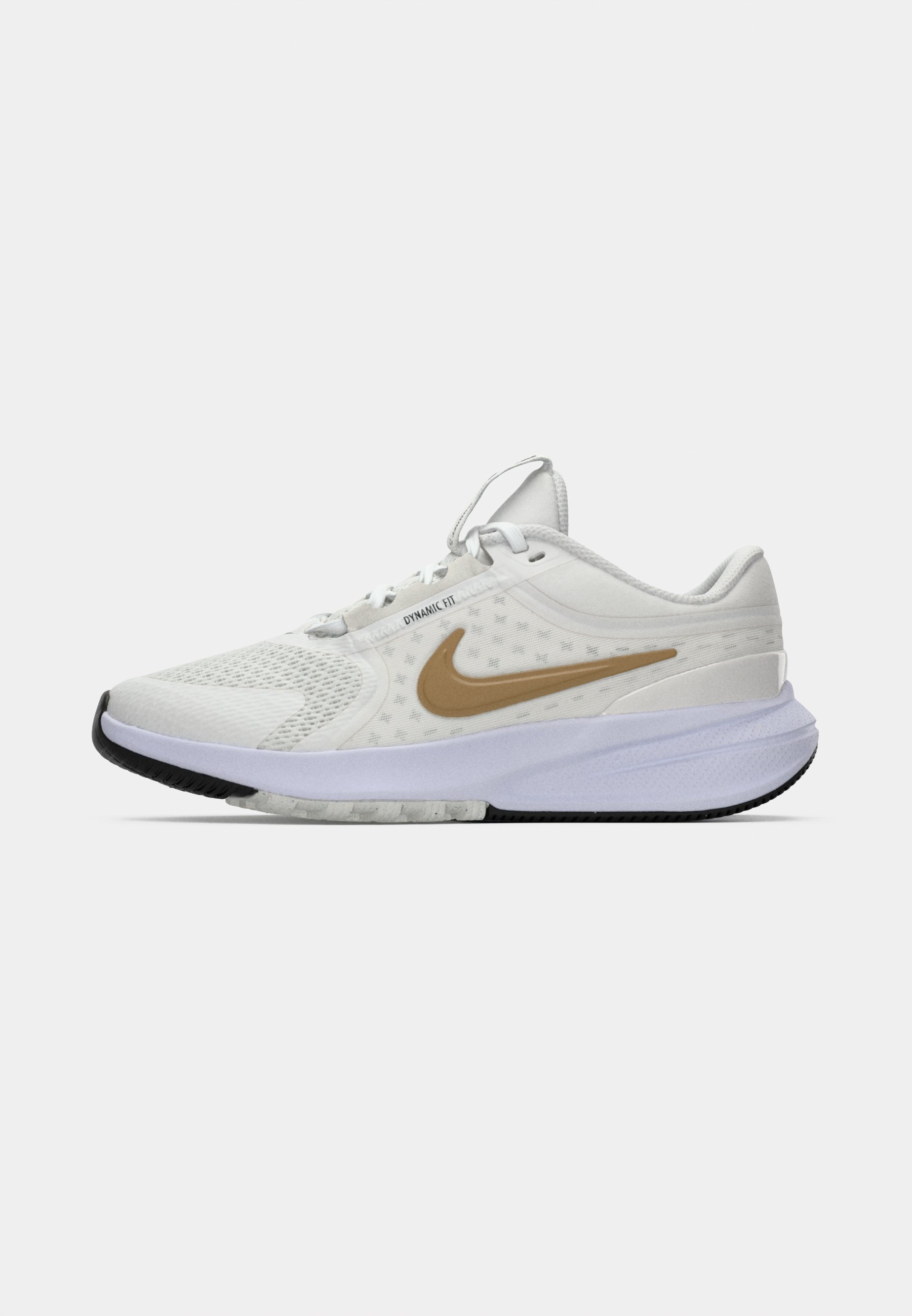 Nike Performance STAR RUNNER 5 UNISEX - Løpesko for landevei - platinafarget tint/metallisk gullfarget/svart
