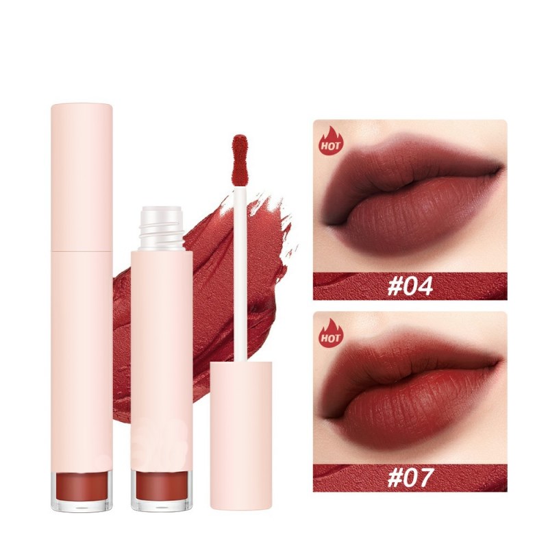 Labial aterciopelado, brillo labial mate, tinte labial líquido en crema, 8 colores, resistente al agua, larga duración, maquillaje de labios sexy para mujer.