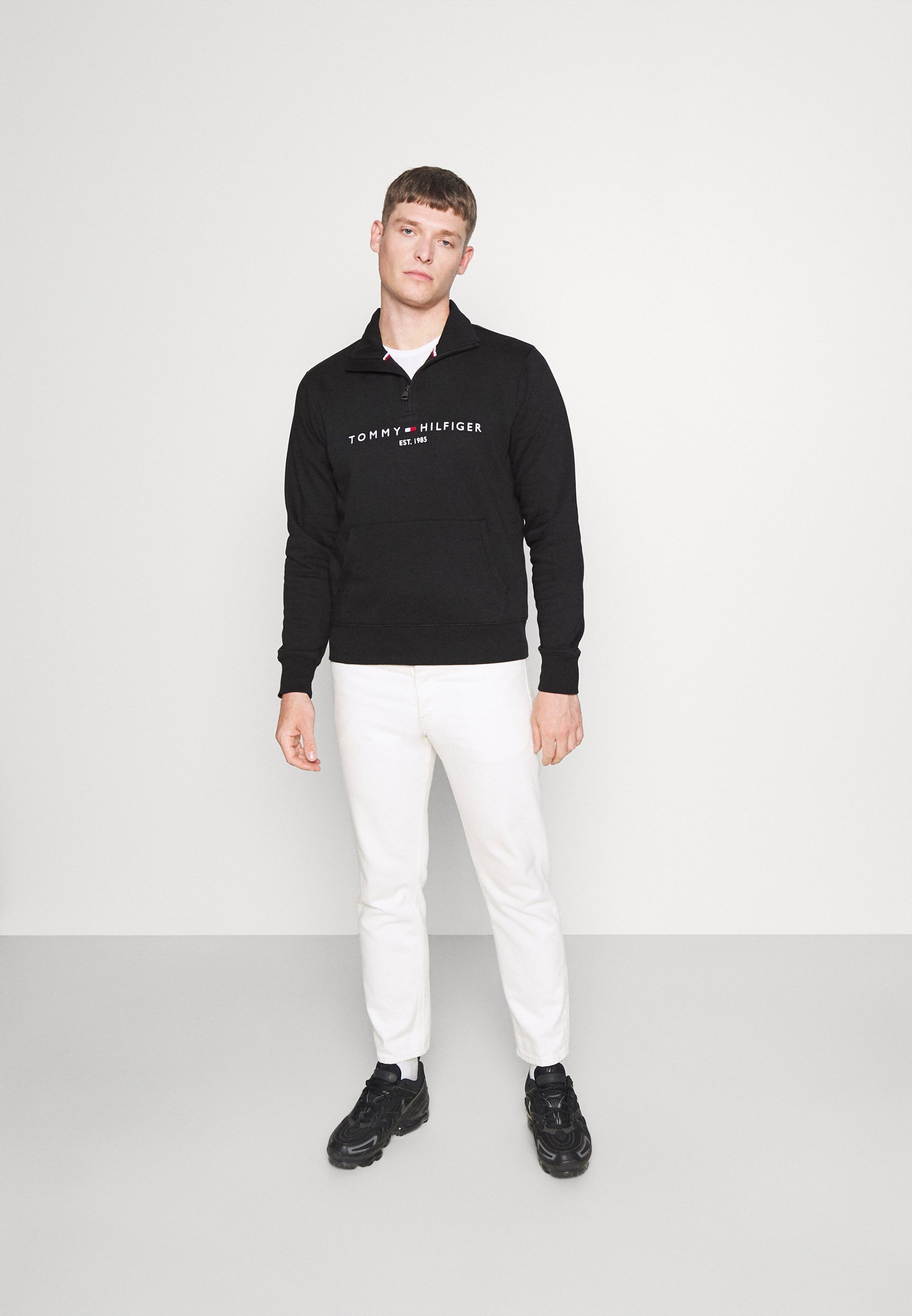 Tommy Hilfiger LOGO MOCK NECK - Sweatshirt - zwart