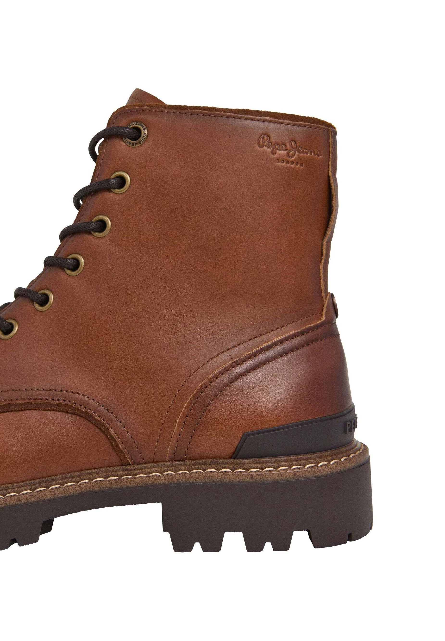 Pepe Jeans RYAN BRIT M - Schnürstiefeletten - Cognacbraun