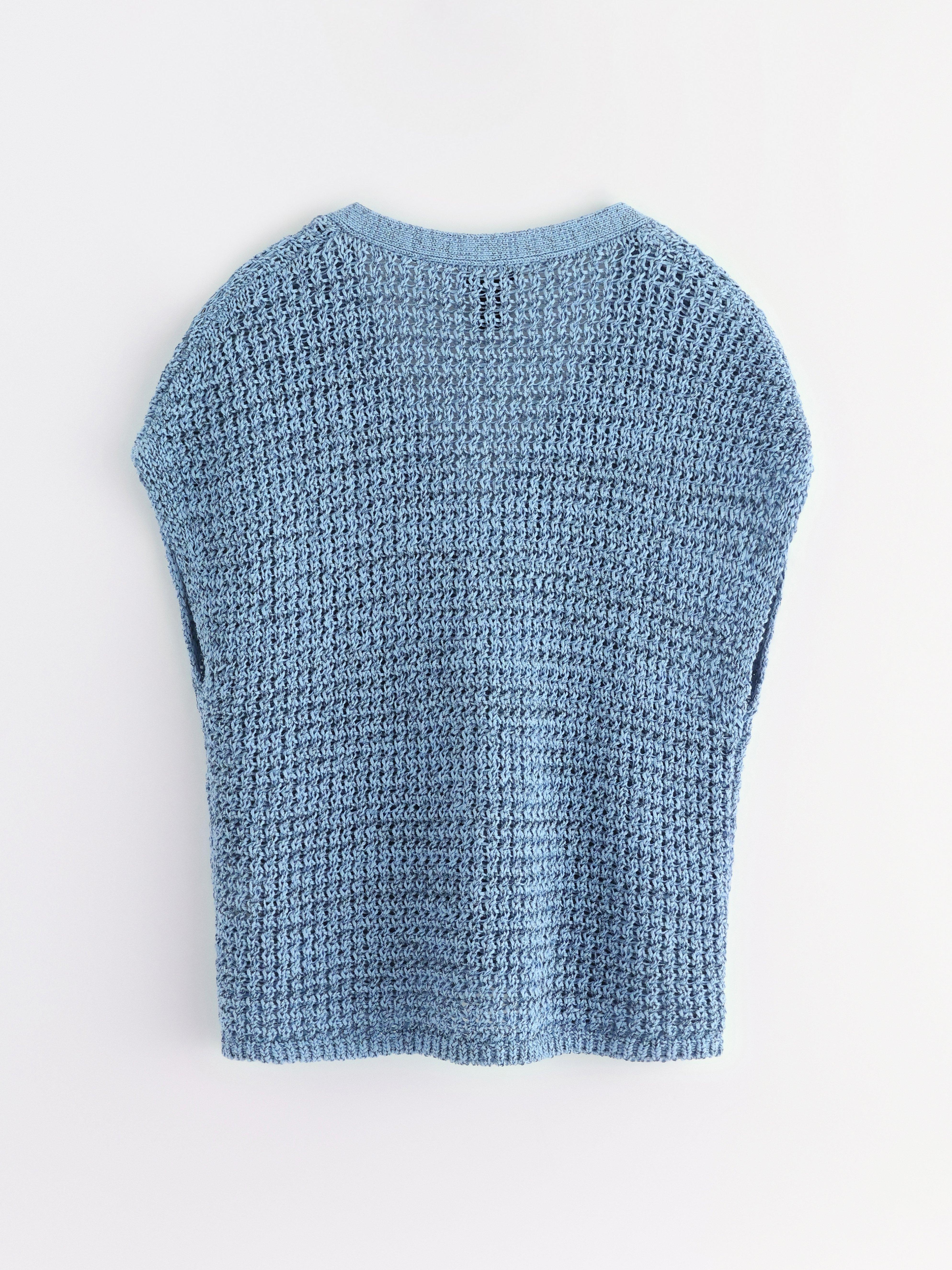 Chaleco de punto azul