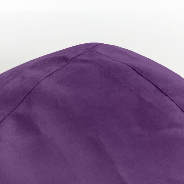 Puf XL Plus - LUMALAND - 65 x 80 cm - Roxo - Tecido
