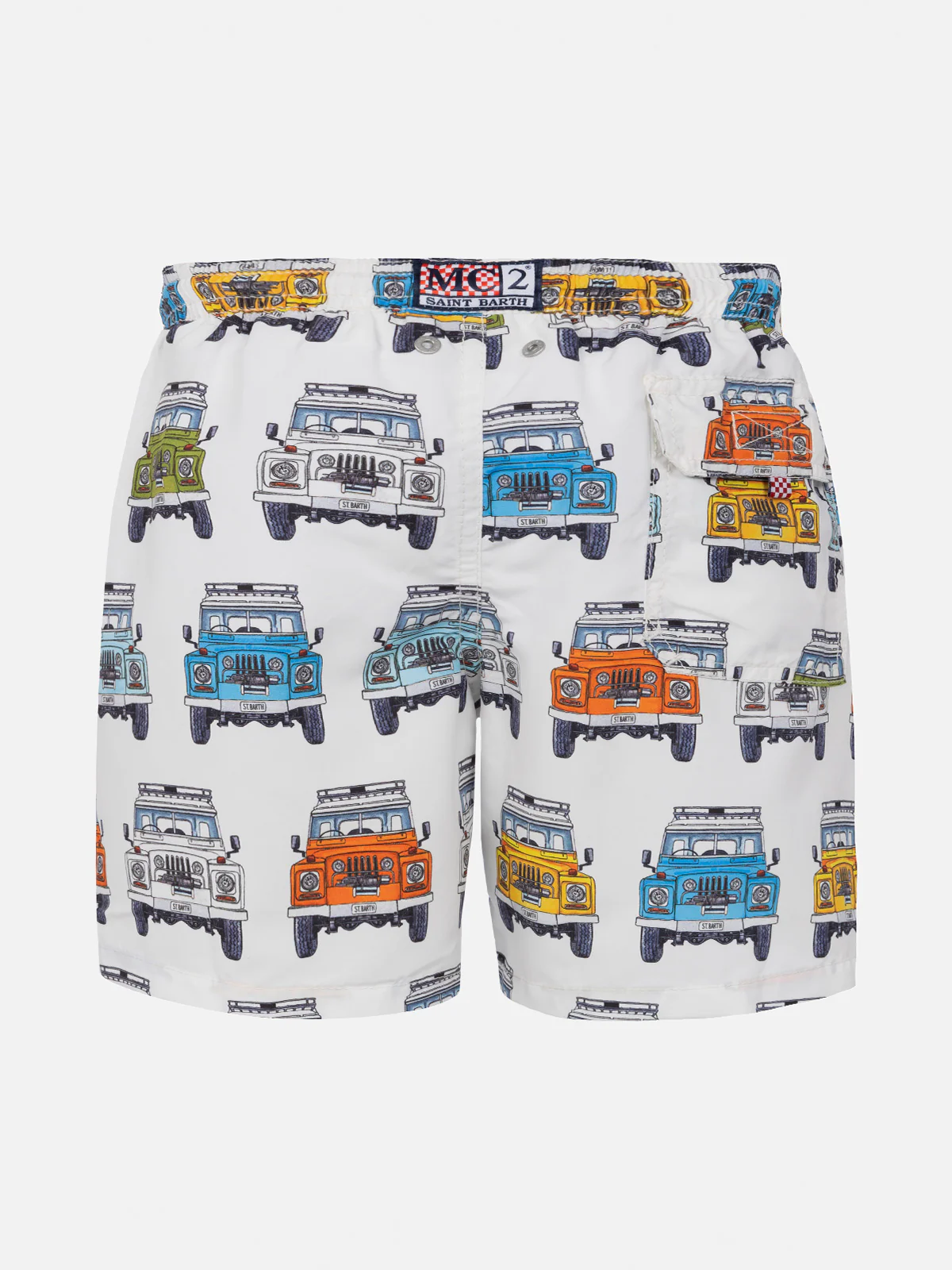 Klassieke safariauto-print zwempak voor jongens