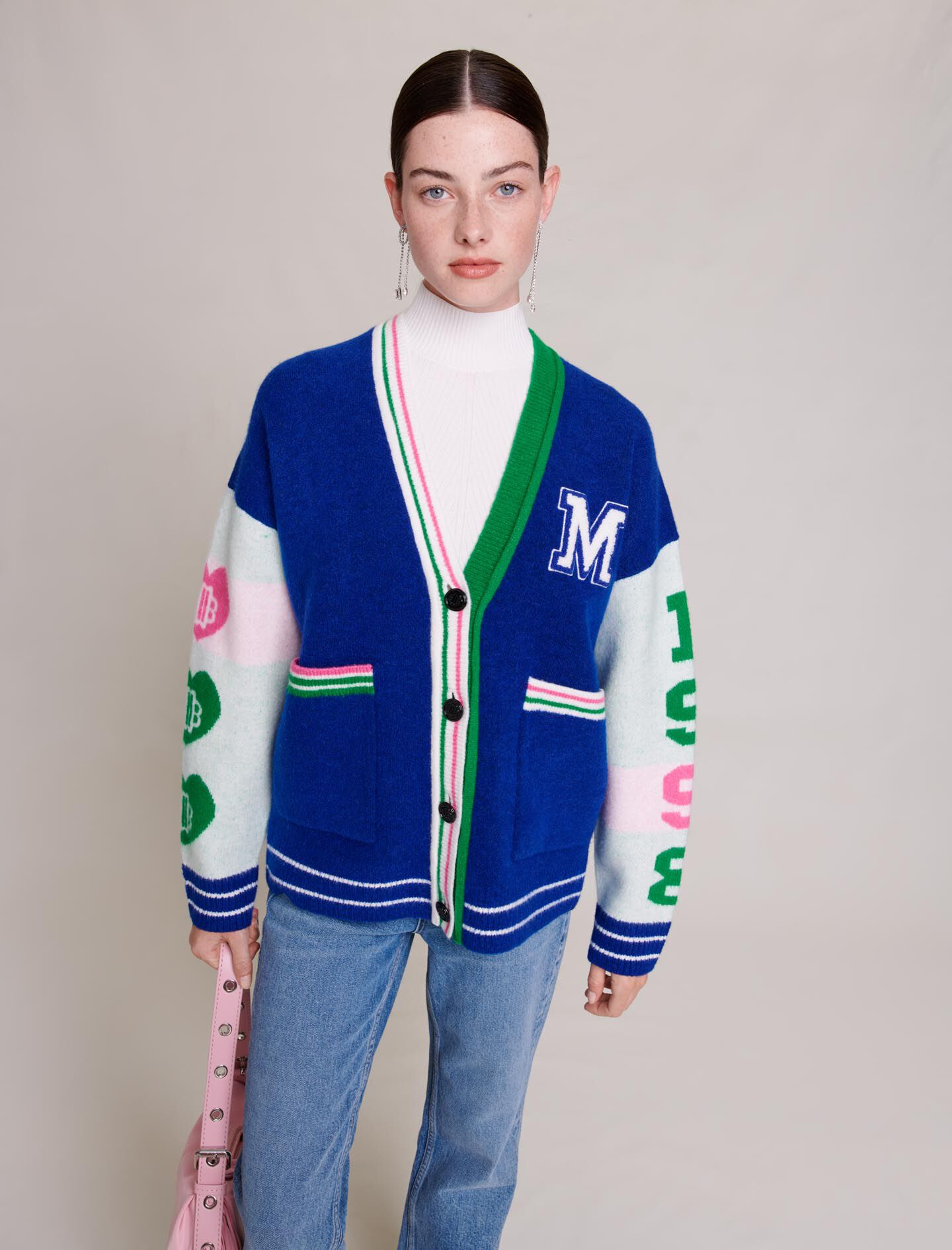 Cardigan tricotat - Bleumarin