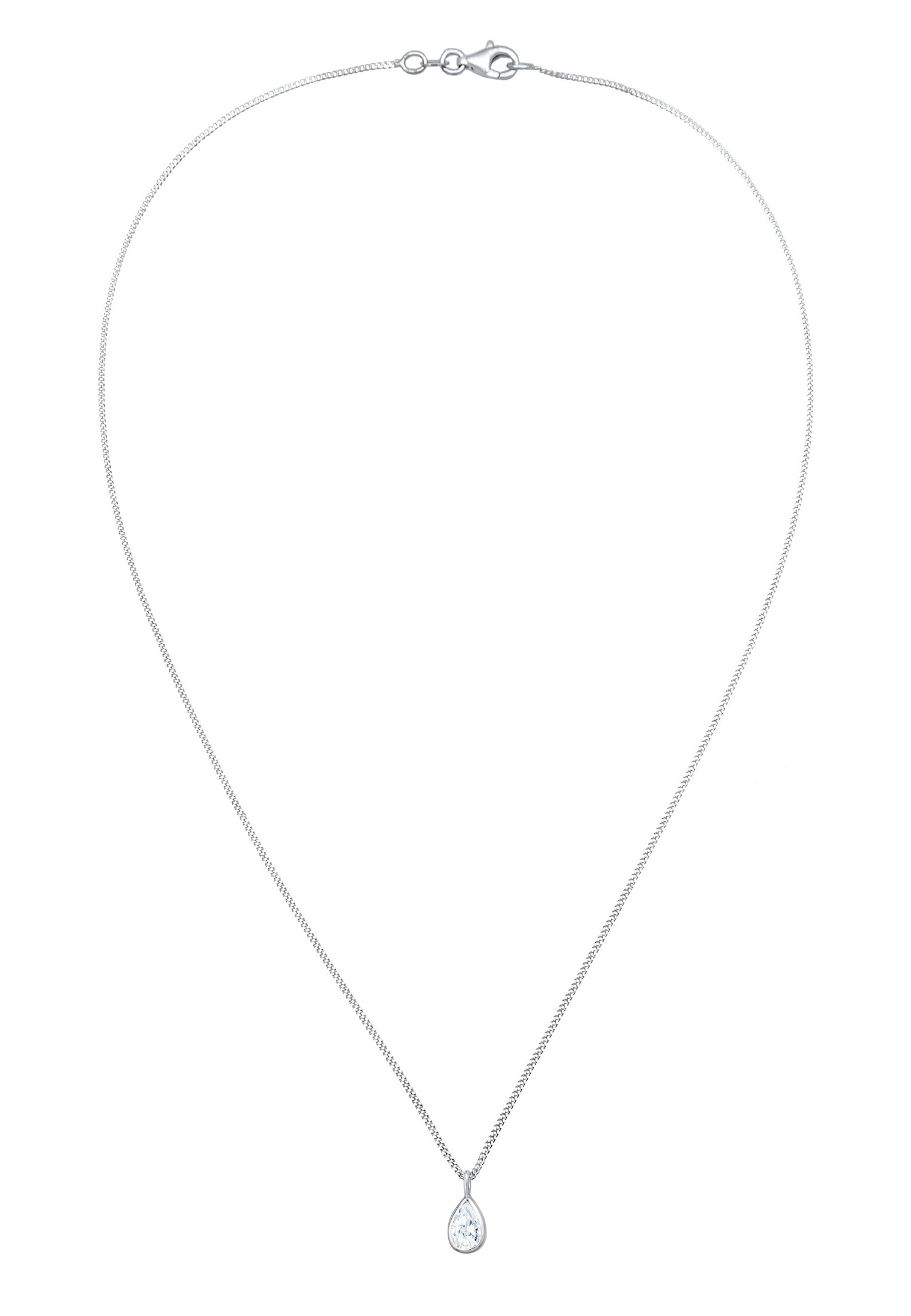 Elli Femmes Goutte Pendentif Simple avec Zirconium en Argent Sterling 925
