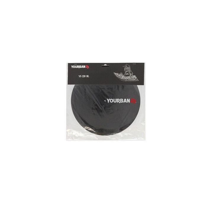 Pair of Yourban DJ YS 220 BL Black felt mats for turntables