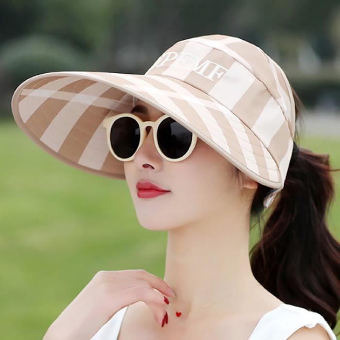 Sombrero FUNMOON para niñas - Protección solar - Lona - Morado - Talla 55-58 cm