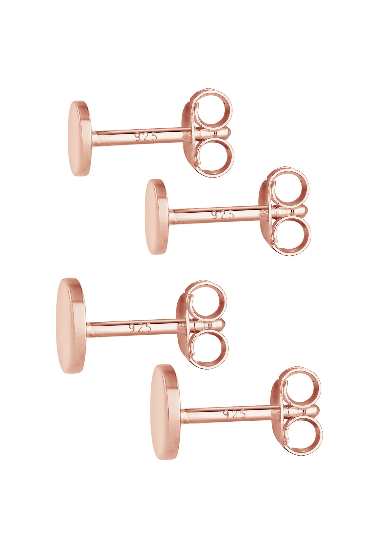 Elli Ensemble de boucles d'oreilles pour dames, cercle de plaquettes de base en argent sterling 925