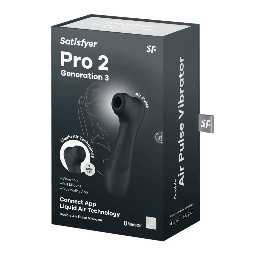 Satisfyer ProGeneration 3 with Liquid Air Technology, Vibration and Bluetoth/App Black