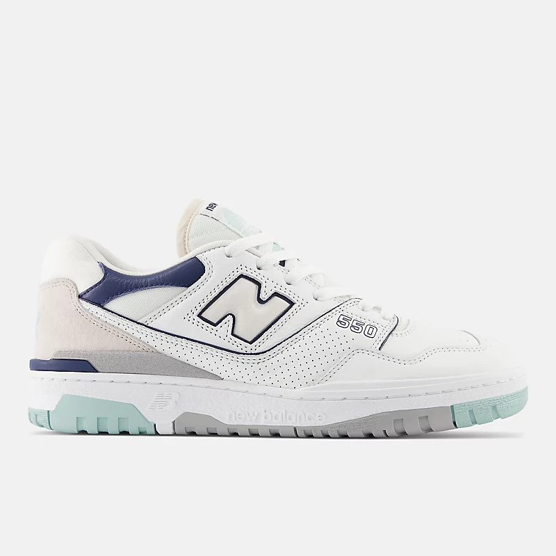 Unisex 550 - Biały z zimową mgłą i granatem NB