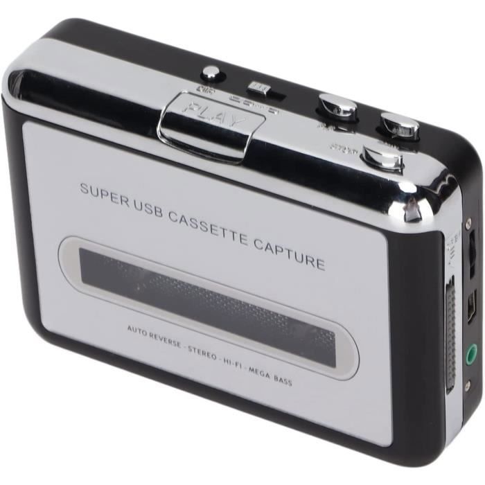 Reproductor de casetes, convertidor de cinta a MP3, guía estándar, estéreo de CD, ligero, pequeño, con auriculares para PC - Reproductor de música portátil