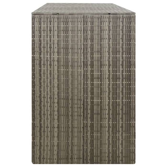 Cache Poubelle/ Abri pour poubelle - VIDAXL - triple Gris 207x80x117 cm Résine tressée CC1572137