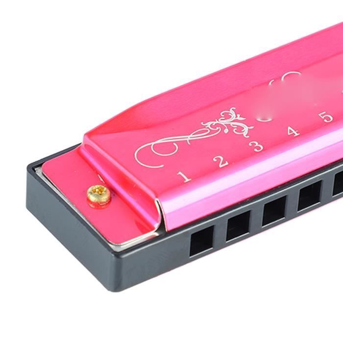 Armonica a bocca Omabeta a 10 fori e 20 toni in Do, standard professionale, con custodia per spartiti, oro rosa.