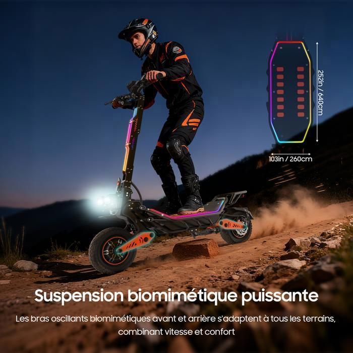 TUNO NT7Ultra Electric Scooter with App, 1500W*2, Max Speed 70km/h, Range 75-85km, 60V23.4Ah, 12-inch Tires, 4 Modes