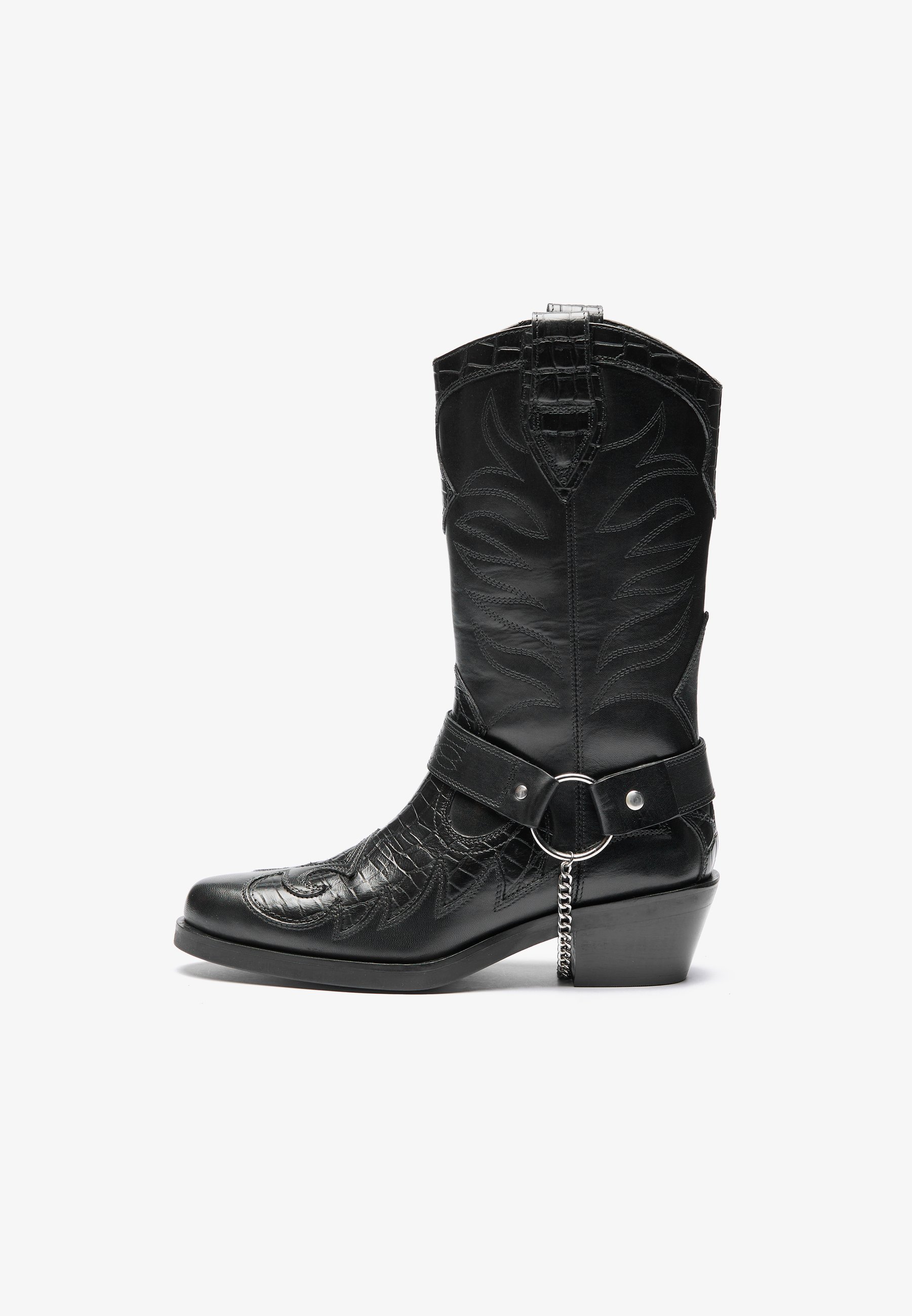 BOOT UNISEX - Kovbojské/motorkářské boty - black