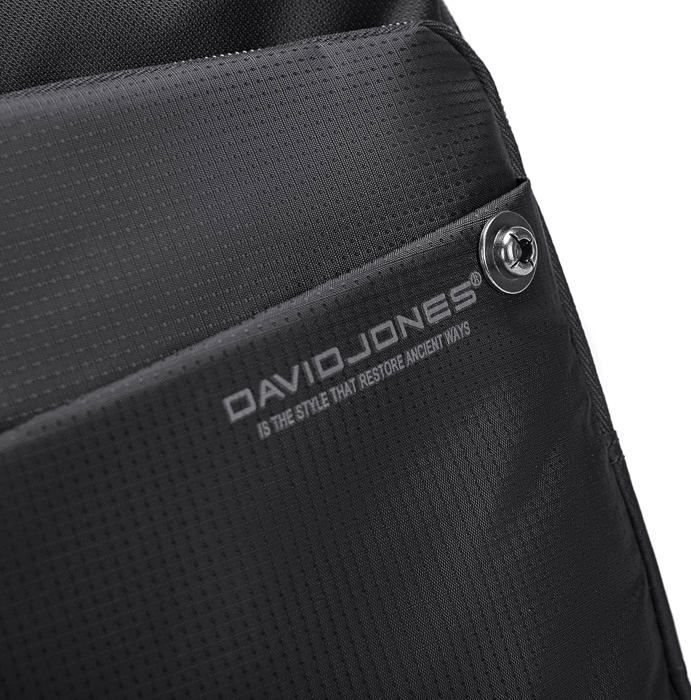 Sacoche Bandoulière - David Jones - Sac Bandoulière Homme Nylon Porté Epaule - Noir