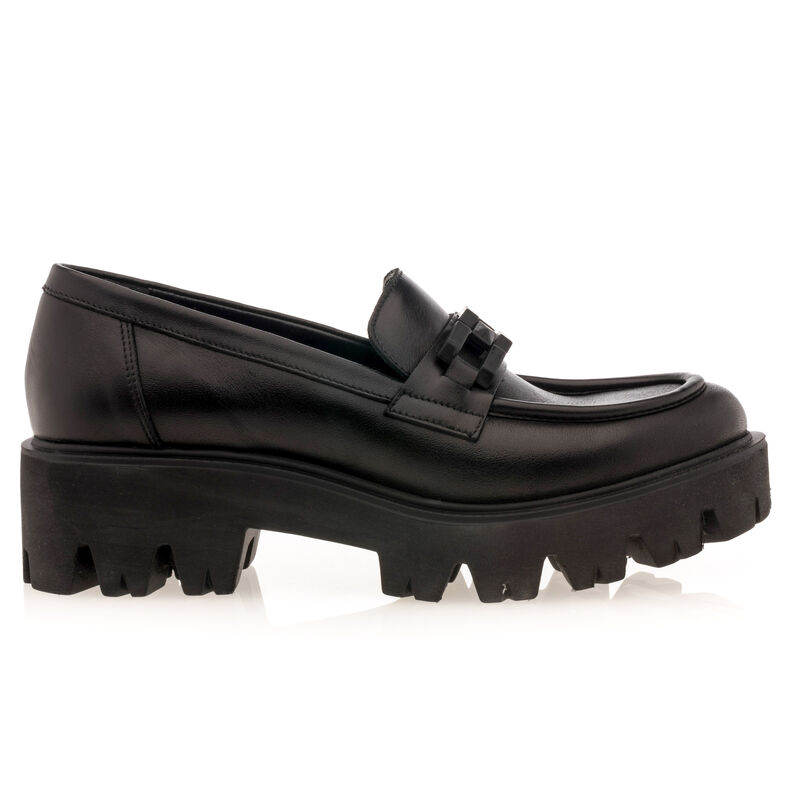Svarta loafers/båtskor för kvinnor