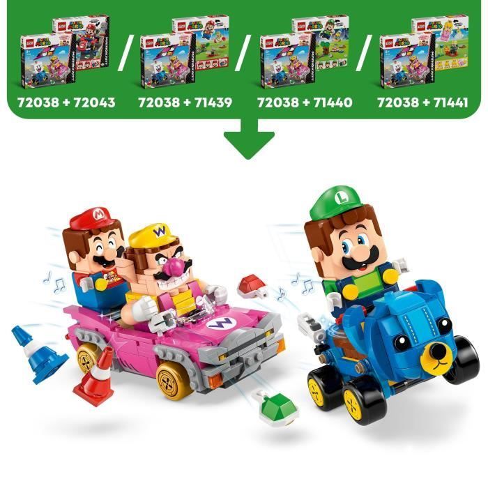 LEGO Super Mario 72038 Mario Kart – Wario e Re Boo - Set di costruzioni per bambini dagli 8 anni in su