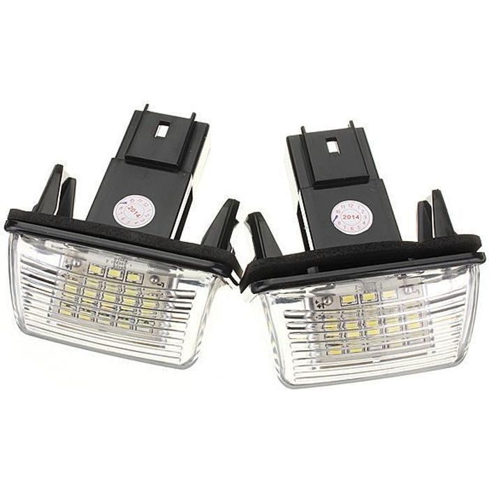 2 x LED-Kennzeichenbeleuchtung für Peugeot 206, 207, 308, 407, 306 und Citroën