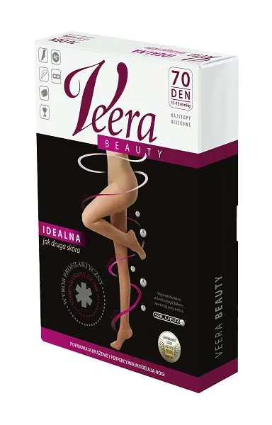 Veera Beauty Rajstopy 70 DEN, Kolor Czarny, Rozmiar L