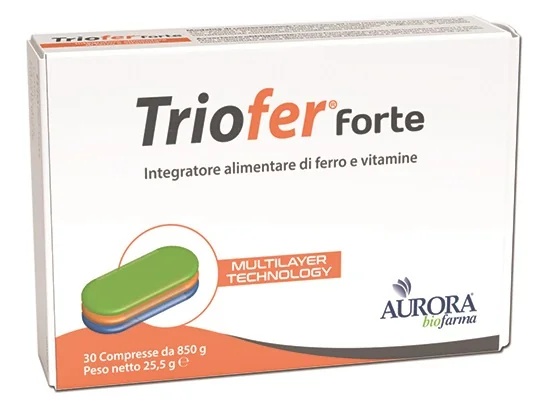 AURORA LICENSING Triofer Forte 30 comprimés sans gluten