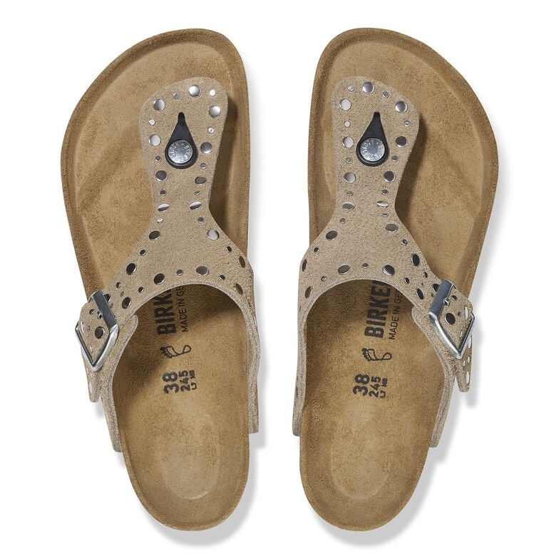 Gizeh Rivet Pelle scamosciata - Taupe Taupe