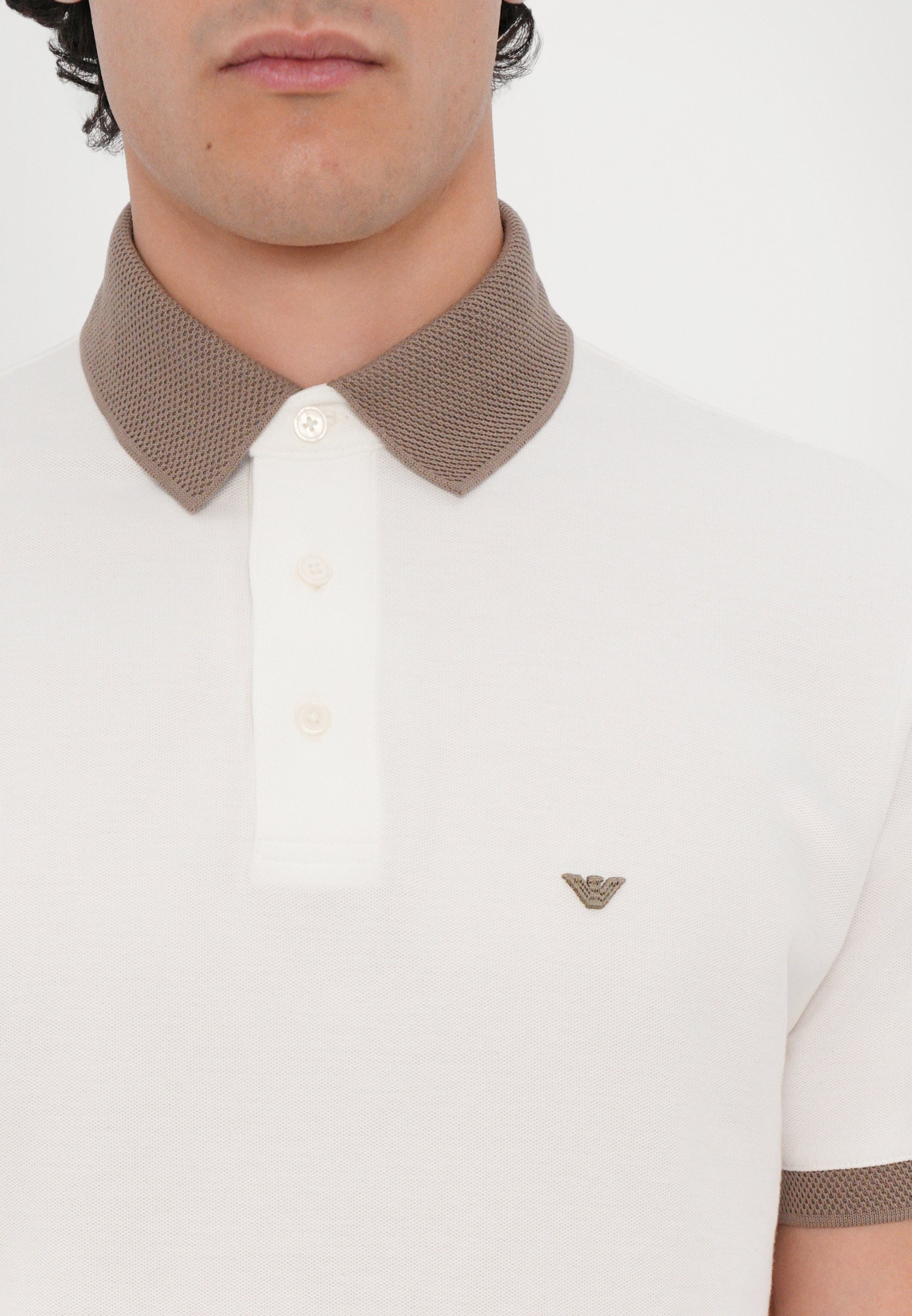 Polo Emporio Armani - Blanc neige