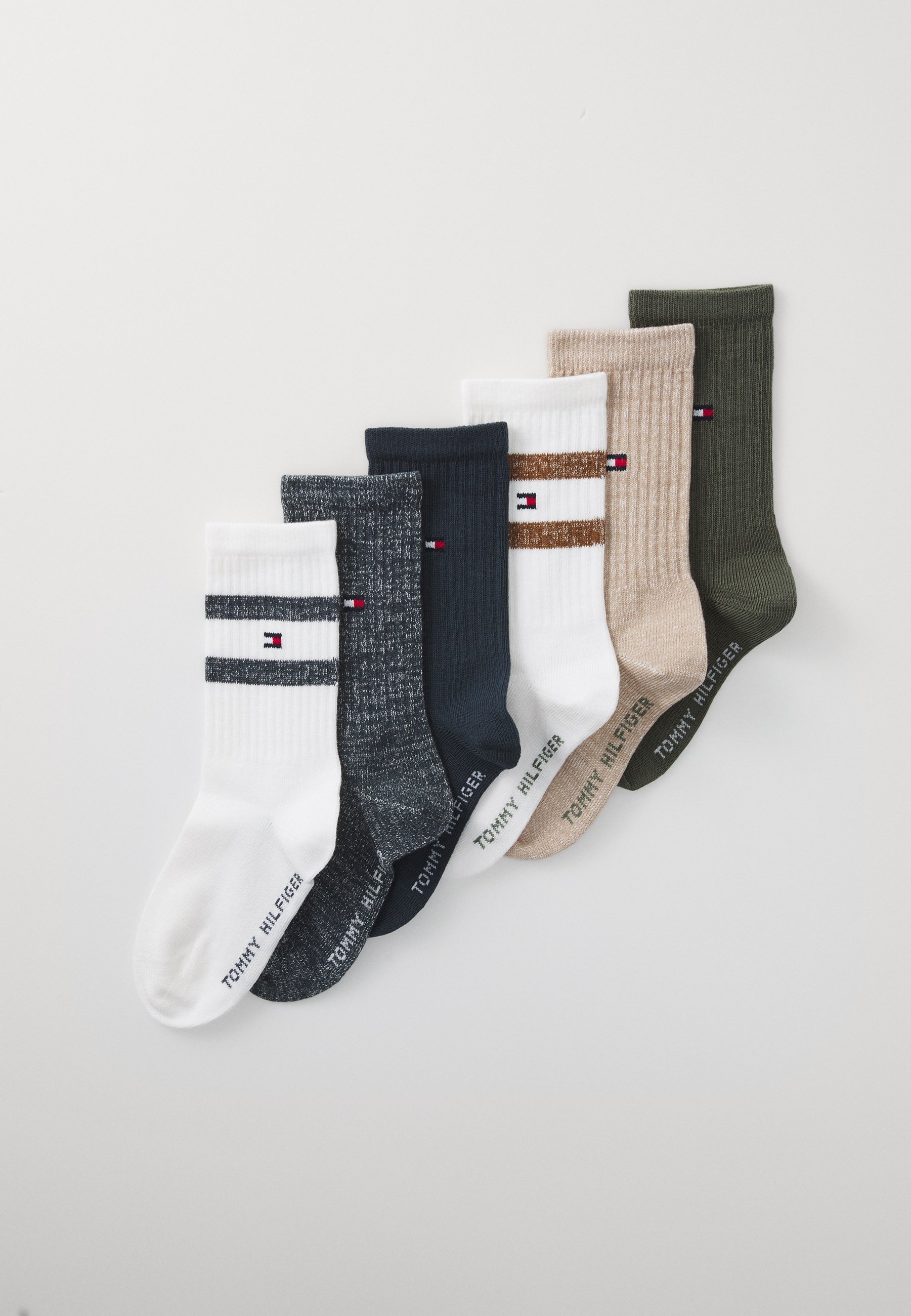 Tommy Hilfiger KIDS SPORT UNISEX 6-PACK - Sokken - marineblauw/camel