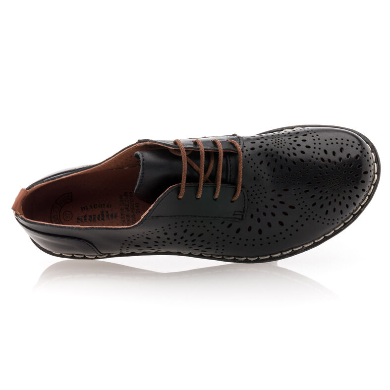 Zapatos de mujer negros con cordones / Zapatos Derby