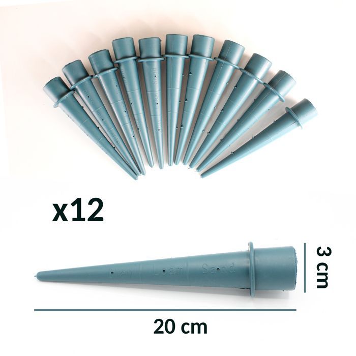 FISHTEC Lot de 12 cônes d'arrosage goutte à goutte pour plantes - arrosage automatique (pots & jardin)