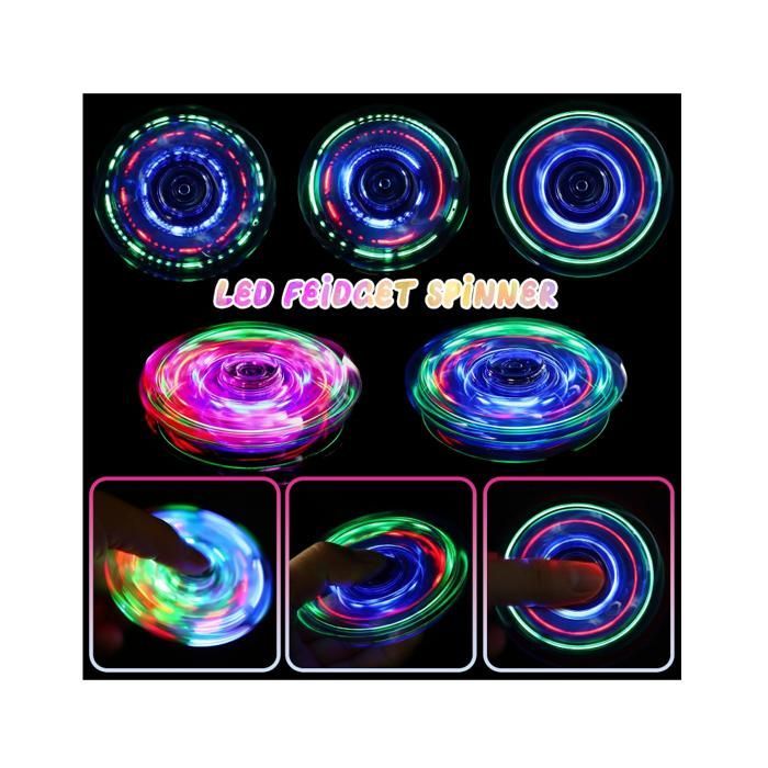 stuks Fidget Spinners met LED-kristallen, handspinners, sensorisch speelgoed, fidget toys, antistressspeelgoed voor kinderen met ADHD, blauw en paars
