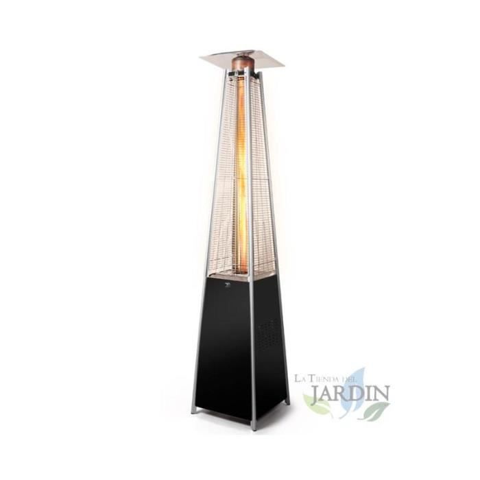 Poêle de terrasse - Orbegozo - Pyramidal - Gaz butane-propane - Puissance 13000W - Fini noir
