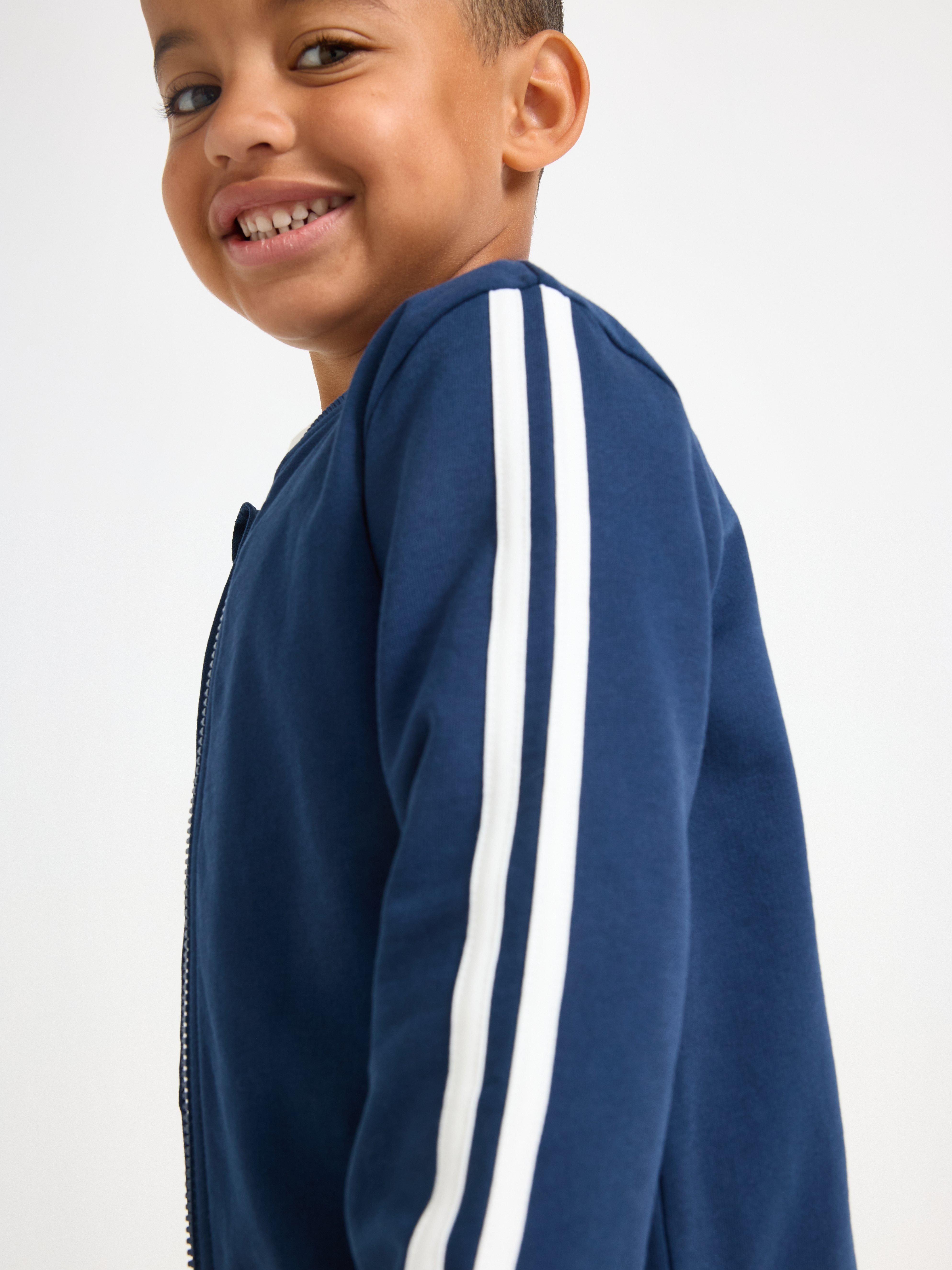 Sweat-shirt à fermeture éclair bleu foncé