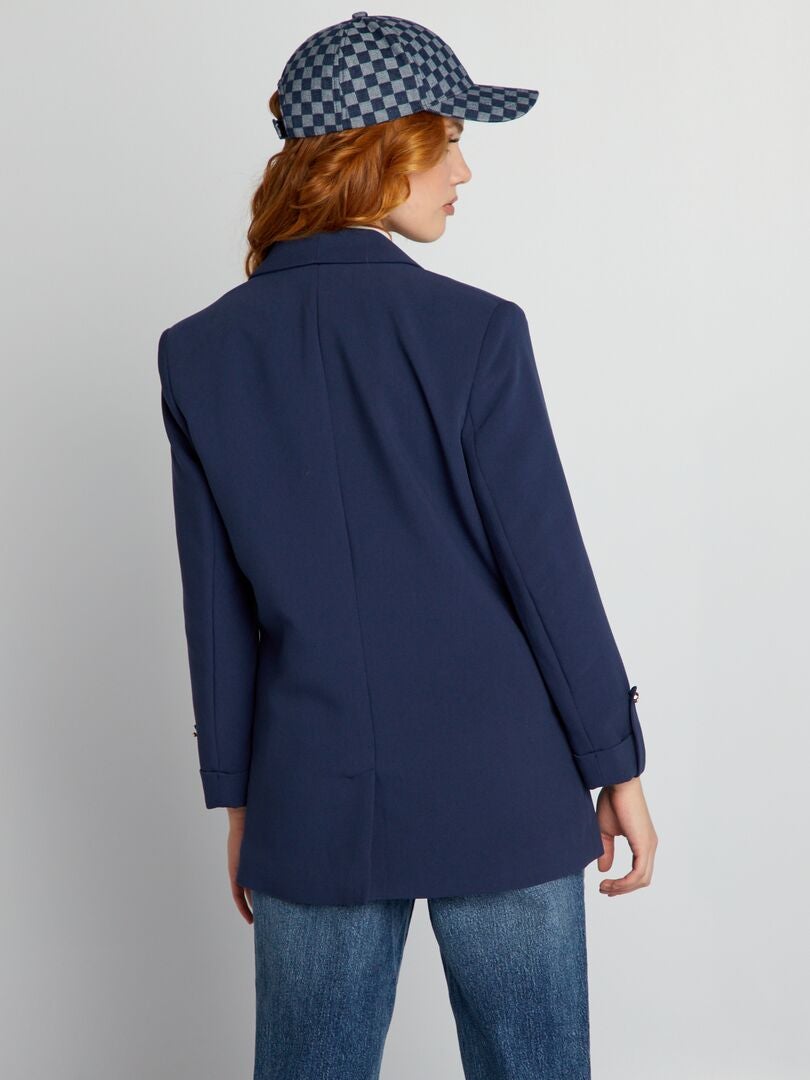 Blazer de manga 3/4 - Azul Marinho