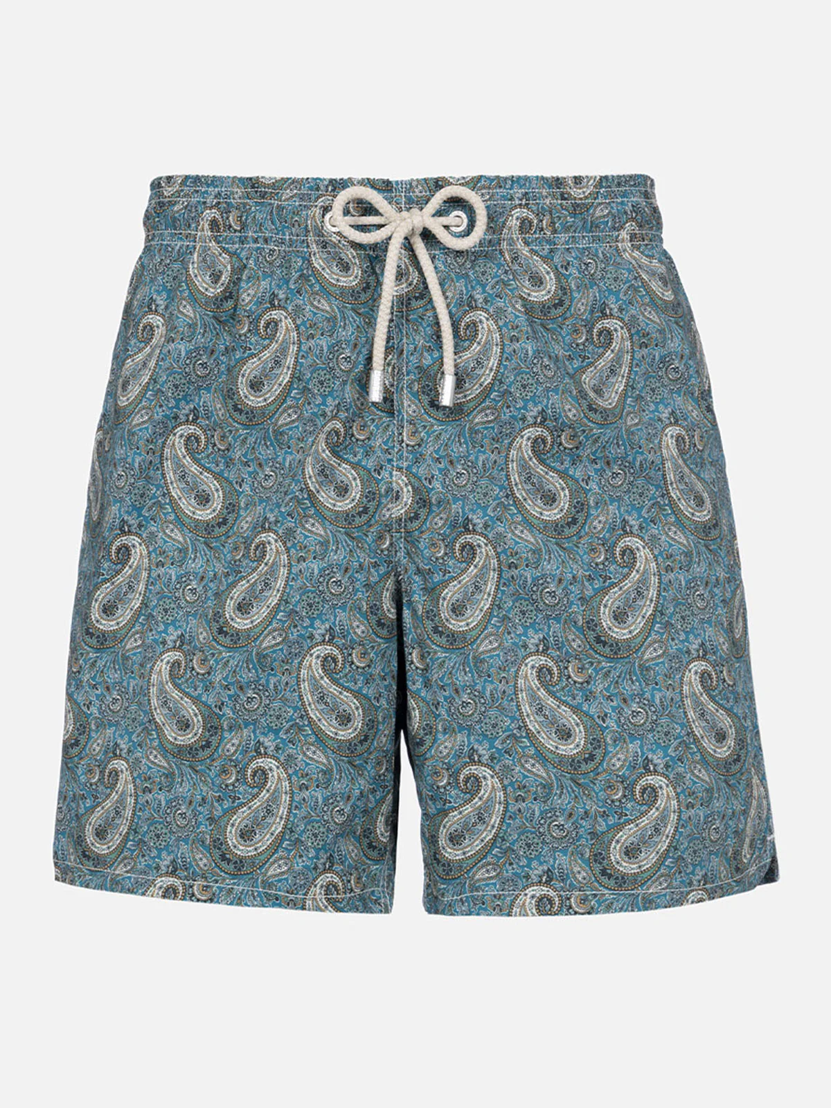 Gustavia herenbadpak met paisleyprint, middellange pijpen