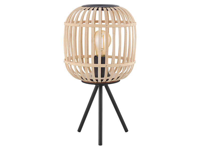 Lampa stołowa Bordesley drewniana beżowa